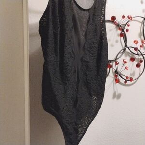 Plus size Black bodysuit